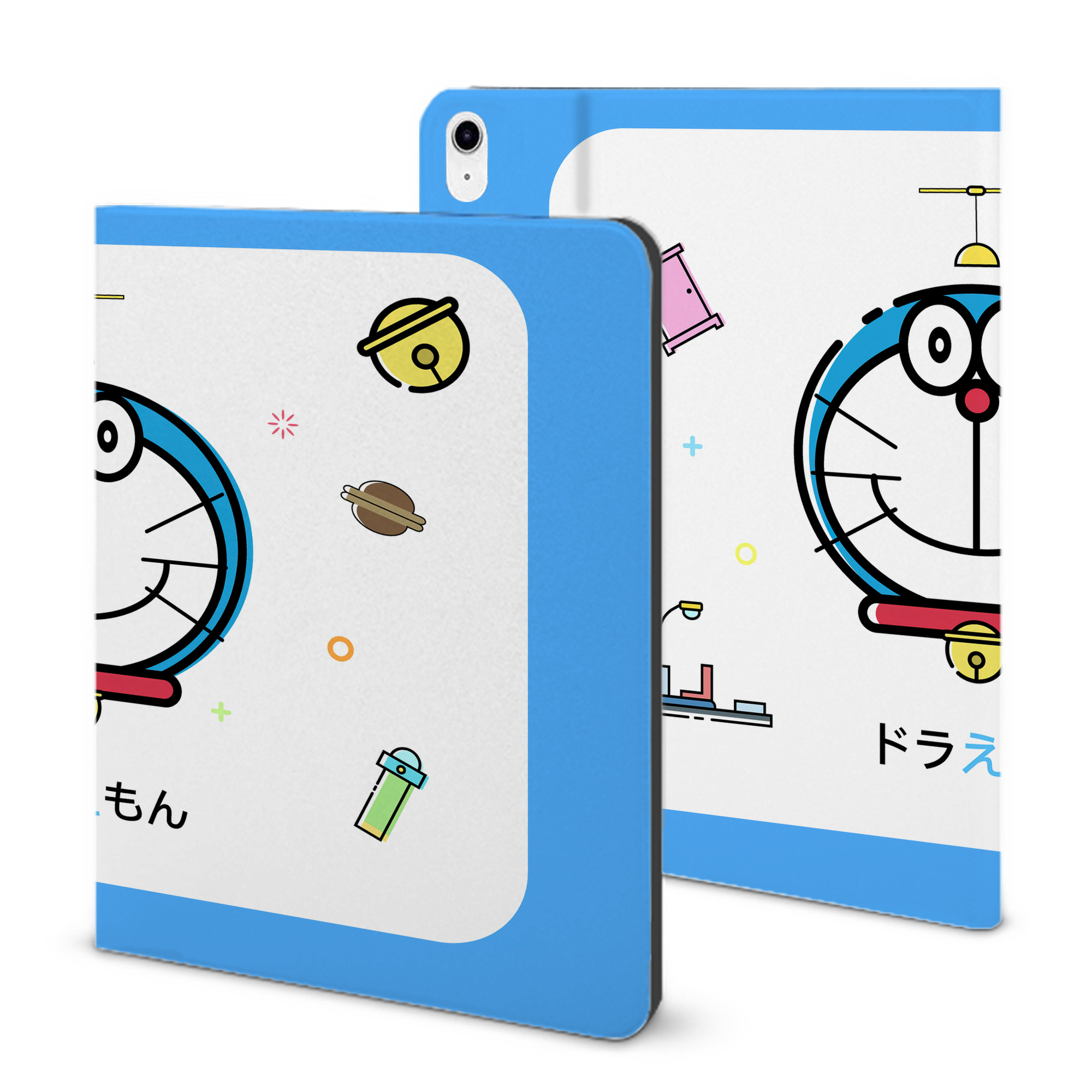（画像用） ドラえもん Doraemon IPad ケース ブック型 PUレザー TPU 耐衝撃 軽量 薄型 ペン収納なし 全面保護 IPad 各モデル対応